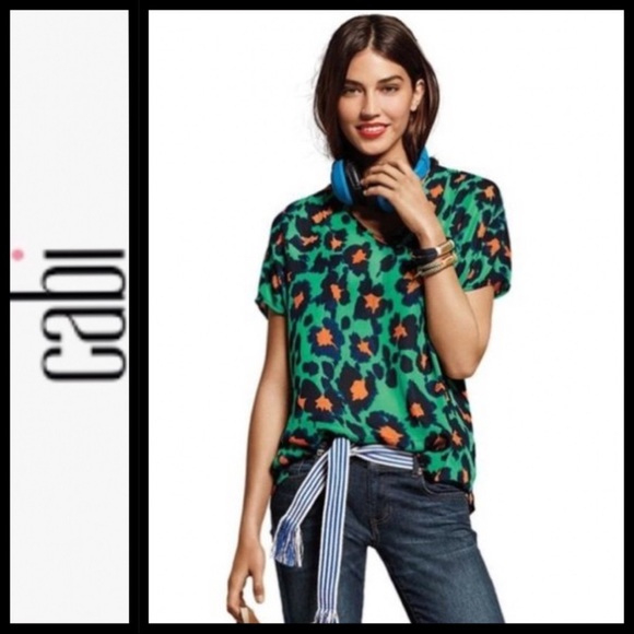 CAbi Rita Animal Print Blouse - Picture 1 of 6